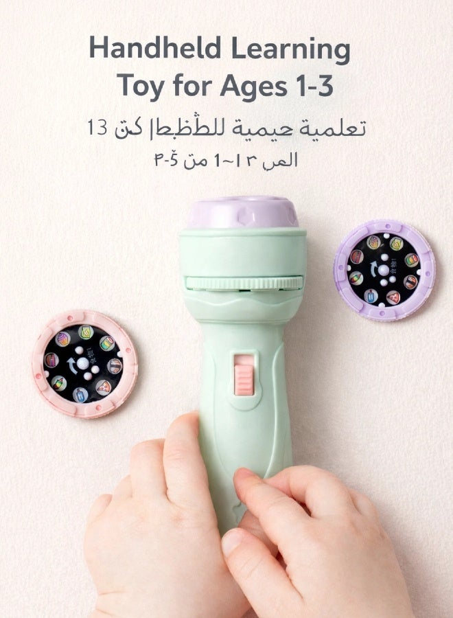 Flashlight for Kids, Toddler Projector Toys for 3+ Year Old Boys Girls, Educational Learning Toy with 48/80/120 Patterns, Preschool STEM Cognition Flashlight, Safe ABS Projector Night Light, Birthday Gift for Boys Girls - Image 2